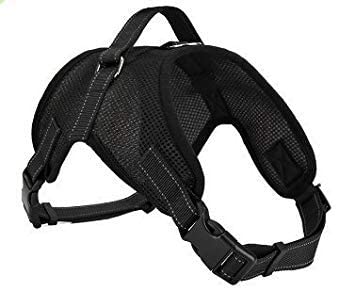 Copatchy No Pull Reflective Adjustable Dog Harness With Handle (X-Small, Black)