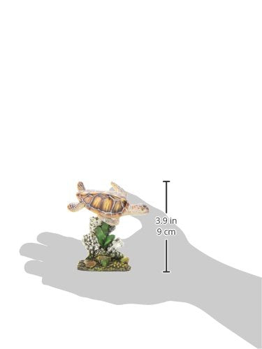 Penn-Plax Swimming Sea Turtle Decor - For Aquarium Fish Tank - Resin Decoration, Small (Rr1104)