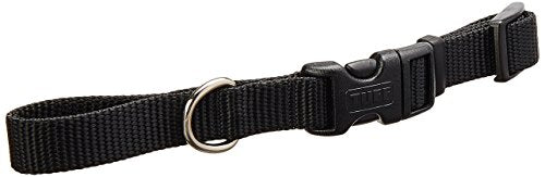 Coastal Pet Products Dcp6401Blk 5/8-Inch Nylon Adjustable Dog Collar, Small, Black