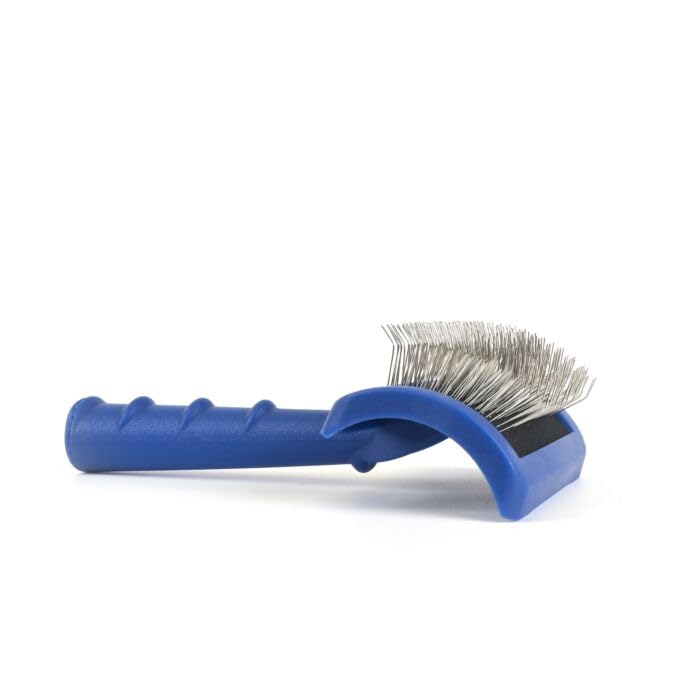 Show Tech Tuffer Than Tangles Slicker Brush For Dog Grooming With Long, Firm Pins, Medium Size, Perfect For Doodle Breeds, Angled Pins For Dematting, Remove Undercoat, Comfort Grip Handle