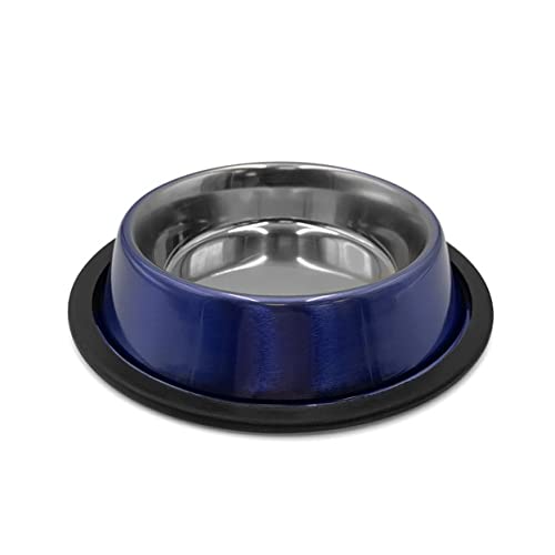 Danner Manufacturing, Inc. Stainless Steel, Anti-Skid Pet Bowl, Mezmerized Blue, 24 Oz.,73020