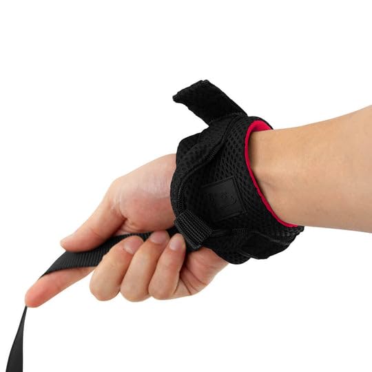 Gooby Soft Mesh Wrist Band Surfer Leash - Black, 6 Ft - Comfortable Hands Free Leash With Elastic Band For Small, Medium And Lar