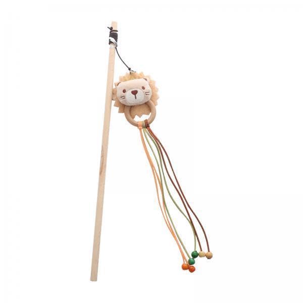 Ujeavette 5Xcat Teaser Wand Toy Kitty Home Accompany Activity Interactive Plush Cat Toys Bear