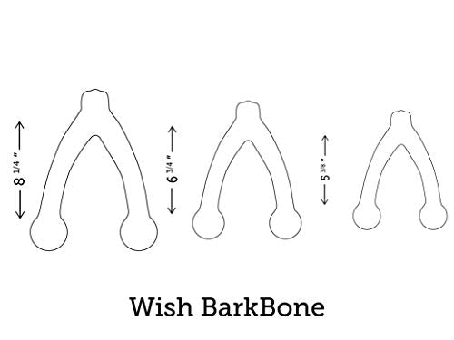 Pet Qwerks Wishbone Barkbone - Nylon Chew Toy For Aggressive Chewers - Peanut Butter Flavor - 8.25'