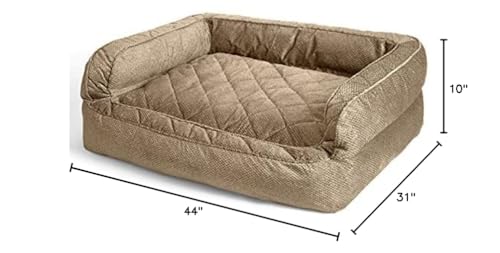 Orvis Comfortfill-Eco Couch Dog Bed, Brown Tweed - Large