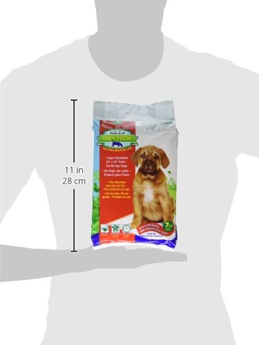 Penn-Plax Dry-Tech Dog And Puppy Training Pads – Super Absorbent 23” X 24” Regular Sized Pads – Great For All Ages And Breeds – 7 Count