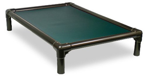 Kuranda Chewproof Dog Bed - Walnut PVC - 35'' x 23'' - Heavy Duty Vinyl - Forest