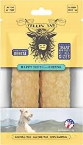 Yellow Yak Dog Treat, Happy Teeth with Cheese, 100% Natural, Gluten Free, 4 Ounce (Pack of 5)