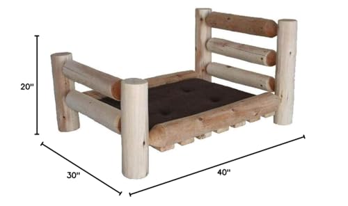 Lakeland Mills Pet Bed, Medium: 40 L x 30 W x 20 H (30 lbs.), Brown