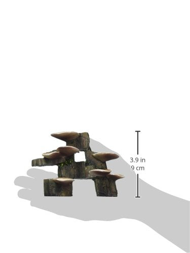 Penn-Plax Deco-Replicas Tree Trunk With Shelf Mushrooms Aquarium Decoration – Safe For Freshwater And Saltwater Fish Tanks – Small