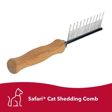 Coastal Pet Safari Cat Shedding Comb - Prevents Hairballs - Daily-Use Cat Deshedding Brush - For Cats With Short And Long Hair - One Size