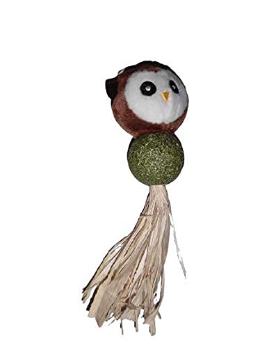 Dog Trust Natural Attractive Mint Fragrance Funny Playing Catnip Toy For Kitten&Cats (Owl With Ball)
