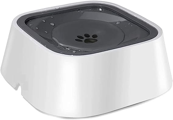Prachit Portable 1.5L Pet Water Bowl, Floating NonStick Spout Bowl No Leaking SplashFree Feeder Water Dispenser Pet Water Disp