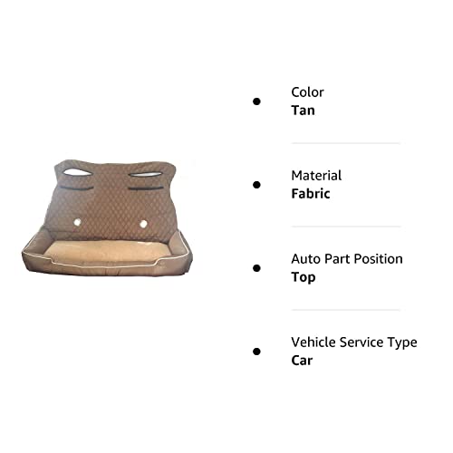 Petbed2Go, Tan, Large Pet Bed Cushion & Car Seat Cover, 52X20X7 (Pet2G100Lt)