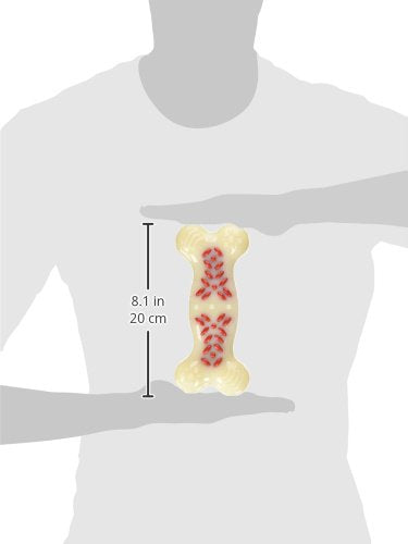 Nylabone Power Chew Action Ridges Chew Toyfor Dogs, Dog Toys For Aggressive Chewers, Bacon Flavor, X-Large - 50+ Lbs. (1 Count)