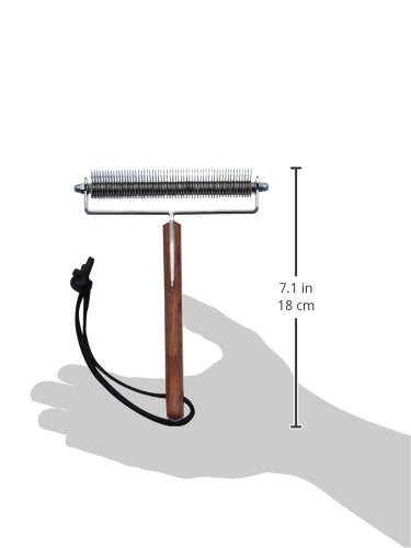 Mars Coat King Triple Wide Dematting Undercoat Grooming Rake Stripper Tool For Horses, Stainless Steel With Wooden Handle, Made In Germany, 60 Blade Extra Fine