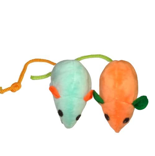 Woofy PlayN Mouse Interactive Cat Toy Playing Toy For Cat And Kitten  Color May Vary (2 Pieces)