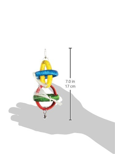 Prevue Pet Products Tropical Teasers Sisal Hoops Bird Toy, Multicolor
