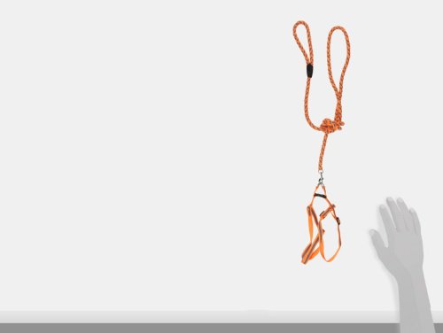 Pet Life  Durable 3M Reflective 2-in-1 Extra Long Pet Leash and Adjustable Dog Harness - Features Thick-Grade Interlocked Reflec