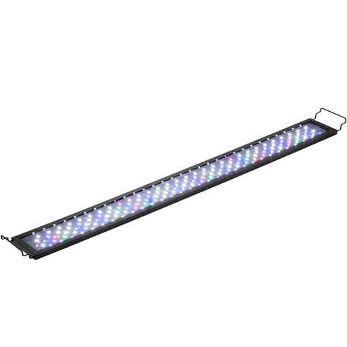 VEVOR Aquarium Light, 26W Full Spectrum Fish Tank Light with 5 Levels Adjustable Brightness, Adjustable Timer and Power-Off Memo