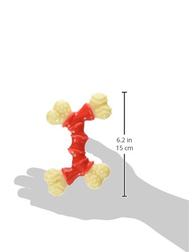 Nylabone Double Bone Power Chew Toy For Dogs, Dog Toys For Aggressive Chewers, Bacon Flavor, Medium - Up To 35 Lbs, 1 Count