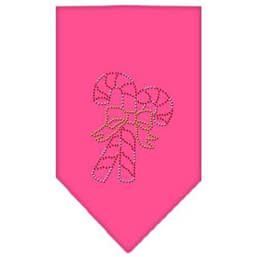 Christmas Pet and Dog Bandana Rhinestone, "Candy Canes" Cocoa Small