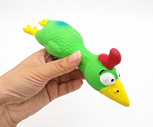 4Pcs Safe Latex Dog Squeaky Toys, 6.6' Long Soft Chew Molar Dog Small Screaming Rubber Chicken Toys, For Puppy Small Medium Dogs