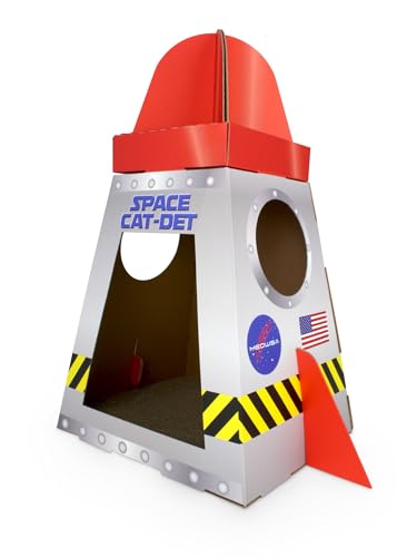 American Cat Club Cat House With Scratcher & Catnip Included - Space Ship