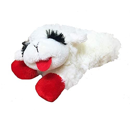 Multipet Lamb Chop White 6' Small | White Lamb Chop Dog Toy | Lamb Chop Sqeaker Toy | 6' | White | Officially Licensed
