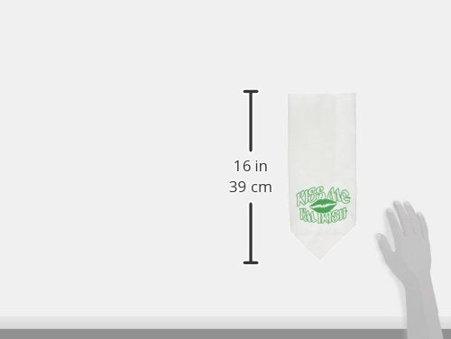 Mirage Pet Products Kiss Me I'm Irish Screen Print Bandana, Small, White