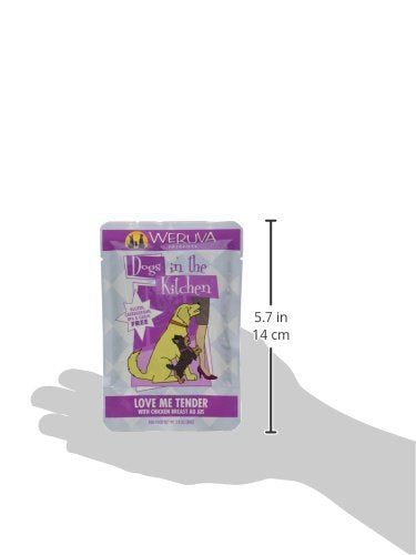 Weruva Dogs in The Kitchen, Love Me Tender with Chicken Breast Au Jus Dog Food, 2.8oz Pouch (Pack of 12), Purple
