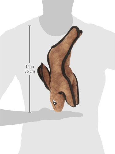 Tuffy - World'S Tuffest Soft Dog Toy - Barnyard Brown Rabbit - Squeakers - Multiple Layers. Made Durable, Strong & Tough. Interactive Play (Tug, Toss & Fetch). Machine Washable & Floats