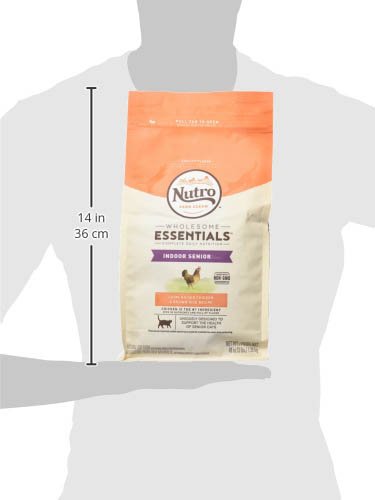 Nutro Wholesome Essentials Senior Dry Cat Food, Chicken & Brown Rice Recipe, 3 lb. Bag