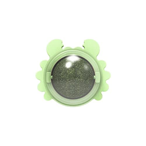 Elbexy Catnip Wall Toys,Balls For Teeth Cleaning And Biting Rotatable Edible Mint Natural Healthy Teeth Cleaning Chew Claw Toy F
