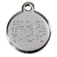 Red Dingo Dog Collar Tag Red Paw 38 mm