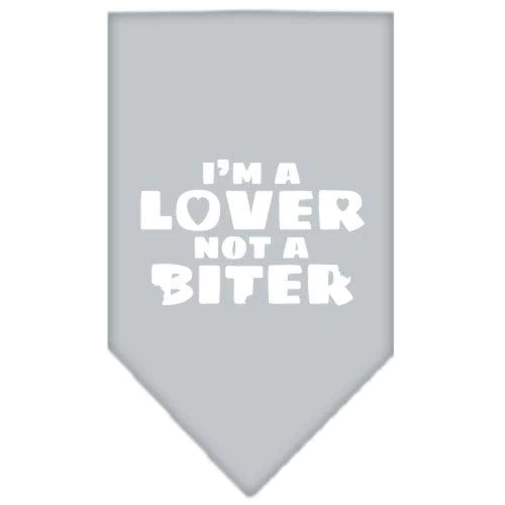 Mirage Pet Products I'm a Lover Not a Biter Screen Print Bandana for Pets, Small, Cocoa