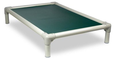 Kuranda Chewproof Bed - Almond PVC - 30'' x 20'' - Heavy Duty Vinyl - Forest
