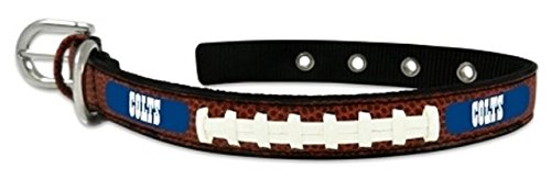 Nfl Indianapolis Colts Classic Leather Football Collar, Small