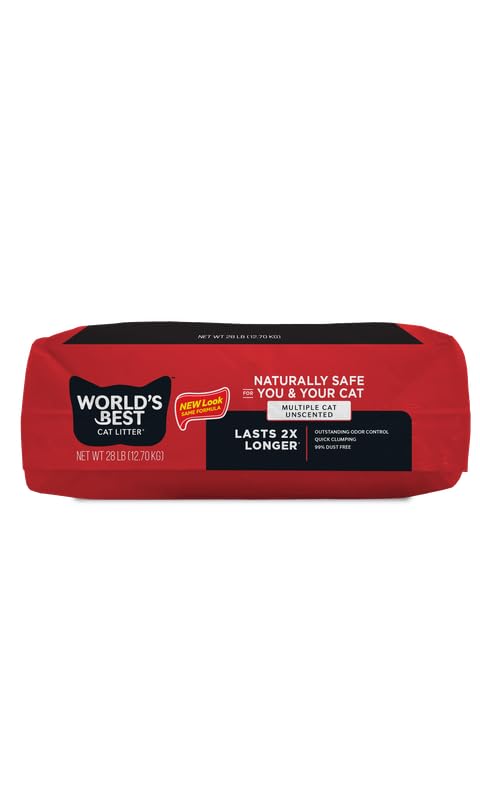 World'S Best Cat Litter, Clumping Litter Formula, 28-Pounds