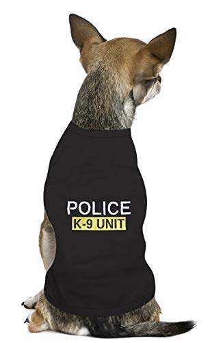 Parisian Pet Dog Cat Clothes Tee Shirts Police Dog T-Shirt (Police, Xxs)