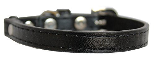 Mirage Pet Products Premium Plain Cat safety collar Black Size 10
