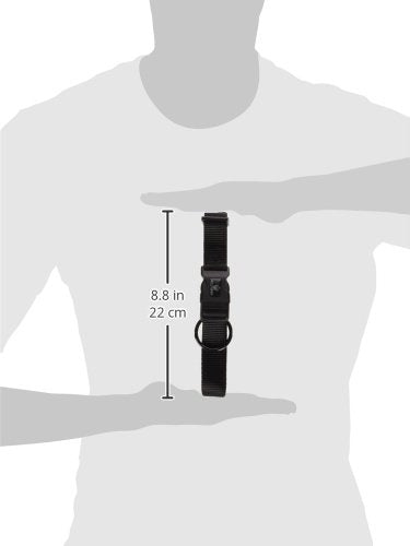 Hamilton Adjustable Nylon Dog Collar, Black, 1' X 18-26'