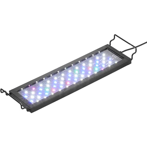 Vevor Aquarium Light, 10W Full Spectrum Fish Tank Light With 5 Levels Adjustable Brightness, Adjustable Timer And Power-Off Memo