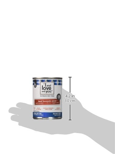 I AND LOVE AND YOU Wet Dog Food - Beef Booyah Stew - Beef Recipe, Grain Free, Filler Free 13oz can, 12pk