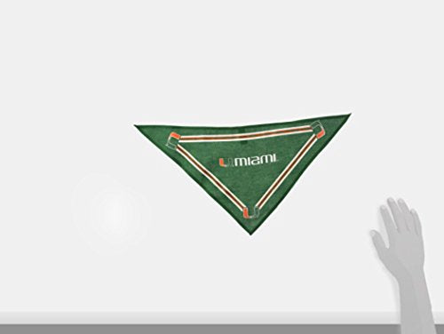 Collegiate Miami Hurricanes Pet Bandana, Small - Dog Bandana Must-Have For Birthdays, Parties, Sports Games Etc..