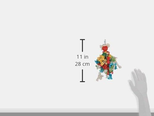 Featherland Paradise | Multicolored Cotton Preening Doll Bird Toy | Bird Toys for Parrots, Macaws, Cockatoos, Large Birds