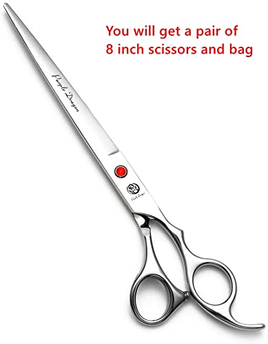Purple Dragon 4/5/5.5/6/6.5/7/7.5/8/9/10 Sharp Edge Salon Hair Cutting Shears - Pet/Dog Grooming Scissors with Bag - Perfect for