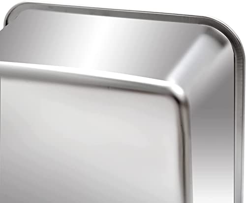 Kichwit Large Stainless Steel Cat Litter Box With High Sides, Metal Litter Pan For Big Cats, Non Stick Smooth Surface, Easy To Clean (23.4' L X 15.5' W X 7.6' H)