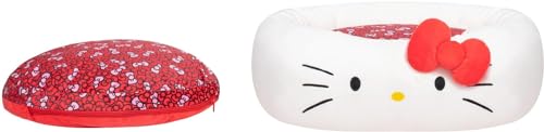 Hello Kitty And Friends Hello Kitty Pet Bed - Pet Bolster Bed With Character Design And Machine Washable Removable Insert - Size