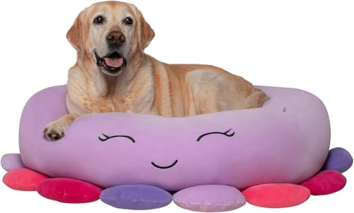Squishmallows Original 36-Inch Beula The Octopus Pet Bed - Extra Large Ultrasoft Official Plush Pet Bed